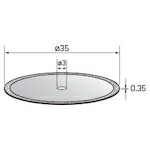 ナカニシ 電着金剛石レコード盤 φ35×0.35×穴φ3 #325 ( 14111 )