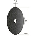 ナカニシ 切断砥石ディスク 10枚入 φ40×0.5×穴φ6 WA #100 ( 43332 ) 【メーカー取寄】
