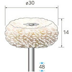 ナカニシ 綿糸バフ 10本入 φ30×14×軸φ3 ( 53718 ) 【メーカー取寄】