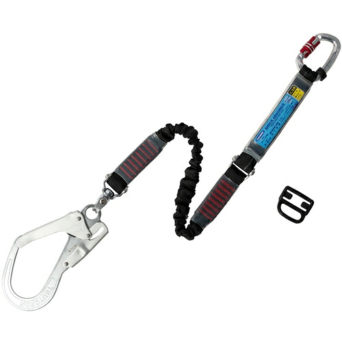 TSUYORON ( 藤井電工 ) フルハーネス用ランヤード シングルランヤード 伸縮式ノビロン(BK)LY1100mm ( THLNV93SV21KSBKLY110R23JANBP ) 【メーカー取寄】