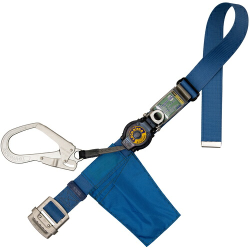 TSUYORON ( 藤井電工 ) 胴ベルト型墜落制止用器具(巻取タイプ)ロック機構付き ロックリトライト 青 Mサイズ 幅50MM×長さ1200MM ( TB-LRL-593-BL4-M-JAN-BP ) 【メーカー取寄】