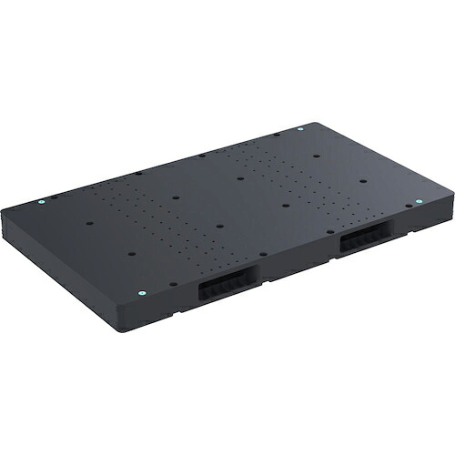 サンコー リサイクルプラスチックパレット D2-116200F再生ブラック 820068 ( 82006801BKRCP ) 【2個セット】 三甲(株) 【メーカー取寄】