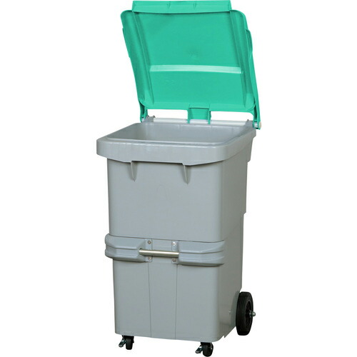 サンコー ゴミ箱 SCB200 620000 200L グレー/グリーン 底部排水栓付 ( 62000001GLGRS ) 三甲(株) 【メーカー取寄】