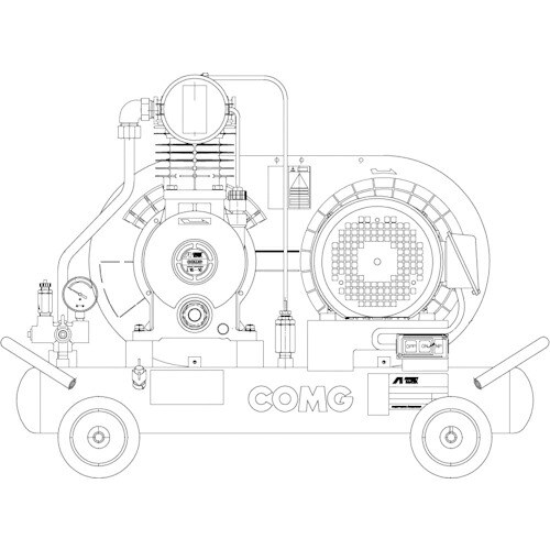 アネスト岩田 レシプロコンプレッサー(給油式) 軽便形コンプレッサ 1.5KW 50Hz ( PLU15BF-7M5 ) 【メーカー取寄】