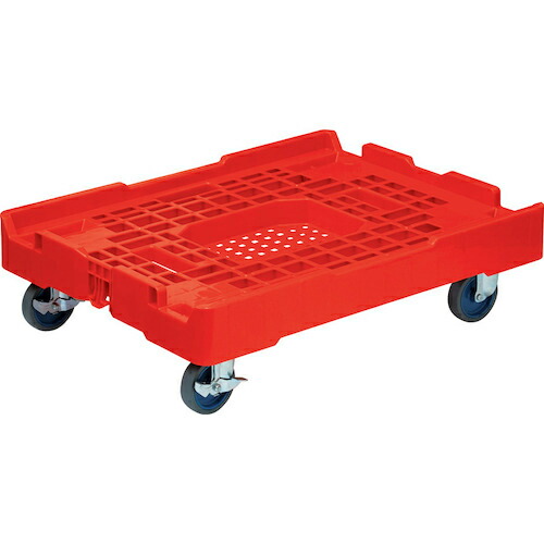 サンコー 入れもの用手押し車 802439 サンキャリー7456V 赤いこと ( 80243901RE401 ) 三甲(株) 【製造業者取寄】