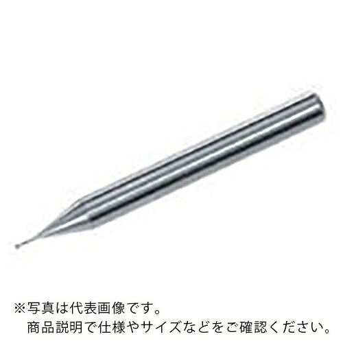 三菱K ( 三菱マテリアル ) 2枚刃CRNコーティング銅電極加工用ロングネック 超硬ボールエンドミル4mm ( CRN2XLBR0200N400S06 ) 【メーカー取寄】