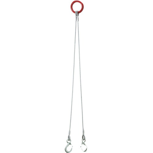 OH ( オーエッチ工業 ) 2点吊りワイヤースリング スリムフック付 12mm×2m ( 2W12-20S )