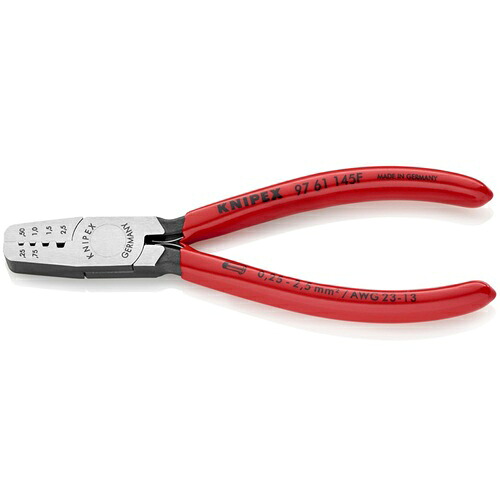 KNIPEX 挙げ句の果て捩り用圧着プライヤー 発条付 可塑性物質手持ち部分 ( 9761-145F )
