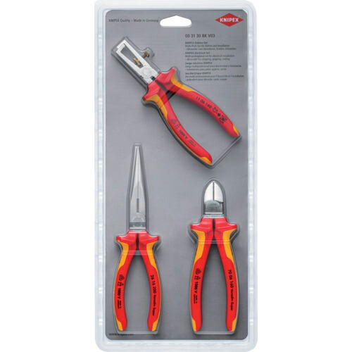KNIPEX 不成立物の具3点仕かける(針金ストリッパ・ニッパー・プライヤー) ( 003130BKV03 ) 花・ガーデン・DIY-DIY・工具-その他