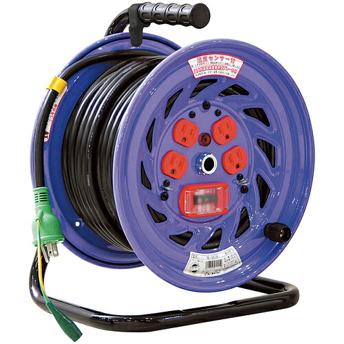 NICHIDO ( 日動工業 ) 電工ドラム 過負荷漏電保護兼用ブレーカ付 30m ( NF-EK34 )