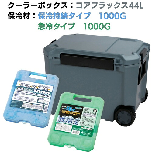 JEJアステージ クーラーボックス コアフラックス 44L&保冷剤2個無料プレゼントキャンペーン【25年5月7日~8月31日まで*期間延長*】 ( CRFX44+CPH-1000+GKH-1000 ) JEJアステージ(株)