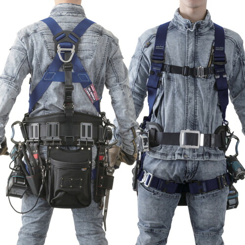 TSUYORON ( 藤井電工 ) KITEハーネス ハーネス本体のみ 紺 Mサイズ ( TH-521-OT-BL-M-BX )