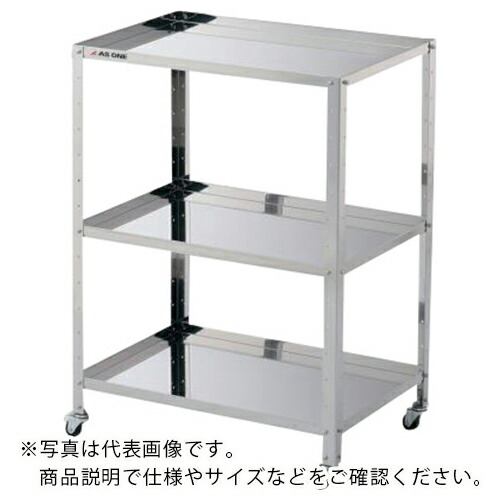 AS ( アズワン ) 枠付き添い人ステンレス鋼手押し車枠付き添い人ラージ2段 ( 3-1556-03 ) 【製造業者取寄】