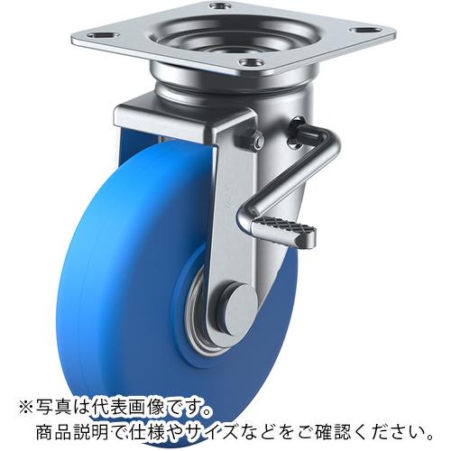 ユーエイ プレート式 自在 キャスター モノマーキャストナイロン 車輪径200mm ストッパー付き Jタイプ JB(R)型 取付寸法115×115(105×105) ( MCBJB-200(R) )