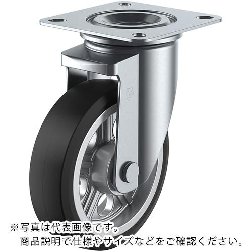 ユーエイ プレート式 自在 キャスター ゴム 車輪径200mm PMタイプ PMS型 取付寸法120×120(105×105) ( PMS-200AW ) 7,587円