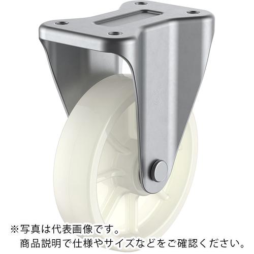 ユーエイ プレート式 固定 ステンレスキャスター ナイロン 車輪径200mm Jタイプ SUS-K型 取付寸法112×63 ( SUS-NK-200 )