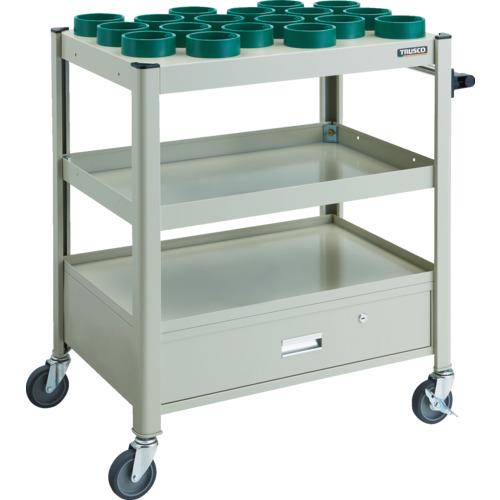 TRUSCO ( トラスコ中山 ) TCW型ツーリングワゴン HSK100A BT50 NT50 18個 引出し付 NG色 ( TCW-TD02DA-NG )