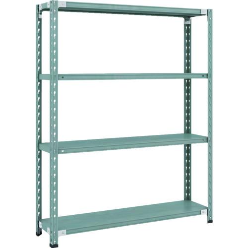 TRUSCO ( トラスコ中山 ) CB型セミボルトレス軽中量棚 1200X300XH1500 4段 グリーン ( CB-5434-GN )