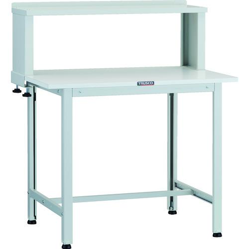 TRUSCO ( トラスコ中山 ) 軽荷重作業台(200kg)AO型 900X600XH1044(全高) 上棚付 ホワイト色 ( AO-0960YURB )