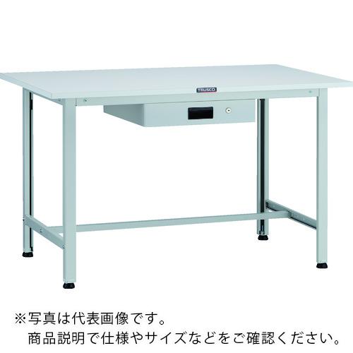 TRUSCO ( トラスコ中山 ) 軽荷重作業台(200kg)AO型 1200X600XH740 薄型1段引出付 ホワイト色 ( AO-1260UDK1 )