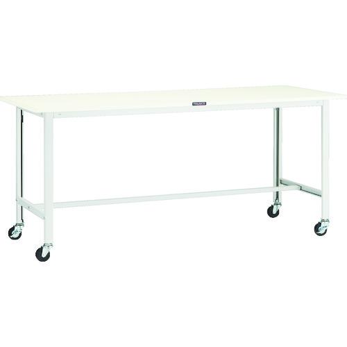 TRUSCO ( トラスコ中山 ) 軽荷重作業台(100kg)AO型 1800X750XH809 φ75キャスター付 ホワイト色 ( AO-1875C75 )