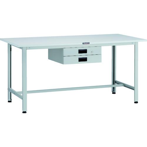 TRUSCO ( トラスコ中山 ) 軽荷重作業台(200kg)AO型 1500X750XH740 薄型2段引出付 ホワイト色 ( AO-1575UDK2 )