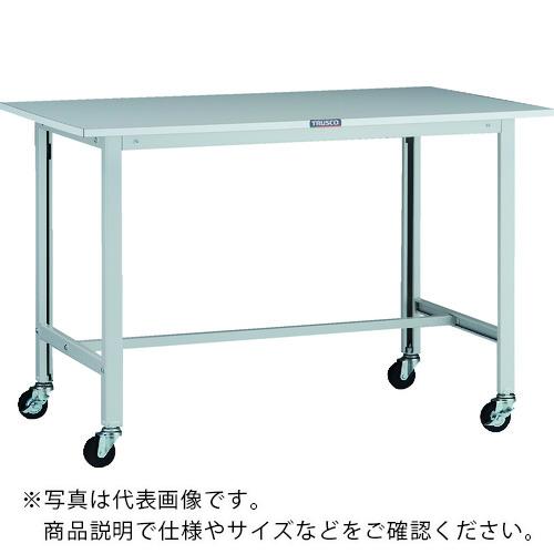 TRUSCO ( トラスコ中山 ) 軽掛け目やり方台(100kg)AO型 1200X600XH808 φ75キャスター付 白いこと色 ( AOR-1260C75 )