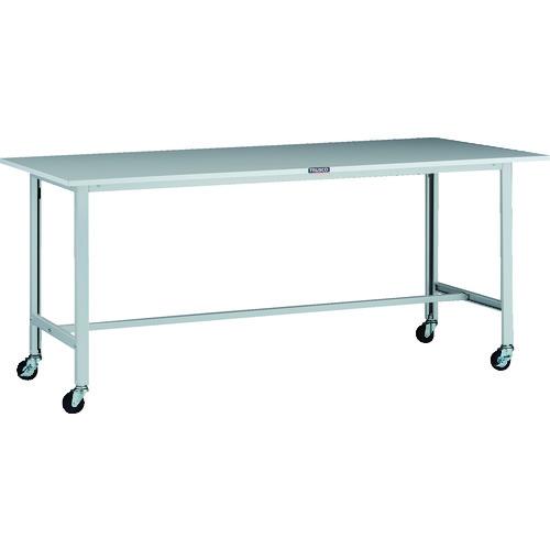 TRUSCO ( トラスコ中山 ) 軽荷重作業台(100kg)AO型 1800X900XH808 φ75キャスター付 ホワイト色 ( AOR-1890C75 )