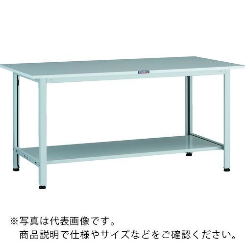 TRUSCO ( トラスコ中山 ) 軽掛け目御役目台(200kg)AO型 1500X600XH740 下棚2枚付 白いこと色 ( AOR-1560LT2 ) 作業台-花・ガーデン・DIY