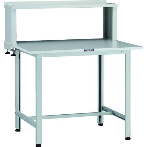 TRUSCO ( トラスコ中山 ) 軽荷重作業台(200kg)AO型 900X750XH1044(全高) 上棚付 ホワイト色 ( AOR-0975YURB )