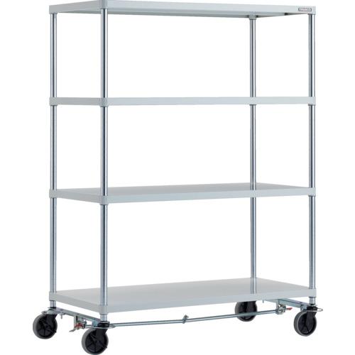 TRUSCO ( トラスコ中山 ) スチールラック フェニックスラック 1200X600 4段 U車輪4輪S付 W色 抗菌粉体塗装 ( PER-5464-U125-B4-W )
