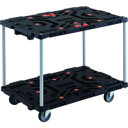 TRUSCO ( トラスコ中山 ) 連結式樹脂製2段台車 ビートル 900X600 自在5輪 とめたろう付 ハンドルなし ( BT920J5-E100T )|トキワONLINE