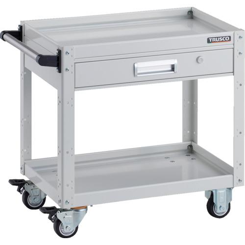 TRUSCO ( トラスコ中山 ) 手道具手押し車 鷲手押し車 600×400×H600 引出付 ウレタン拷問台 白いこと ( EGW-662VU-W )