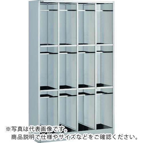 TRUSCO ( トラスコ中山 ) 抗菌SUS304長靴ロッカー ロング印字機中棚付 1列3段 ( KSLNG-3-13T )