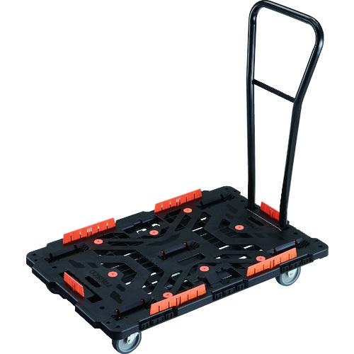 TRUSCO ( トラスコ中山 ) 連結式樹脂製平台車 ビートル 900X600 自在3輪 脱着式ハンドル付 コボレ止めセット付 ( BT900KJ3H-E100 )|トキワONLINE