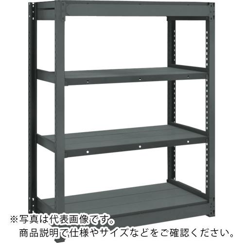 TRUSCO ( トラスコ中山 ) TUG型軽量ボルトレス棚 黒 100kg 単体型 1840×474×H1200 4段 ( TUG100-46S-4-BK )