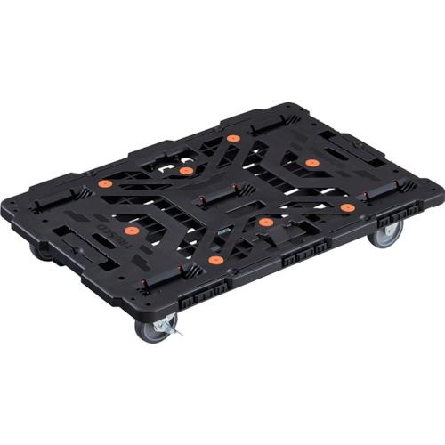 TRUSCO ( トラスコ中山 ) 連結式樹脂製平台車 ビートル 900X600 自在3輪 内2輪ストッパー付 ( BT900J3S2-E100 )