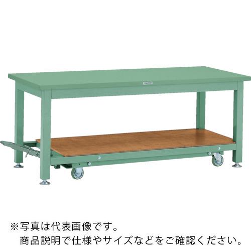 TRUSCO ( トラスコ中山 ) 重荷重作業台移動式(3000kg)TWC型 1800X900XH740 基本タイプ グリーン色 ( STWC-1809 (ｽﾁｰﾙﾃﾝﾊﾞﾝ) )｜トキワONLINE