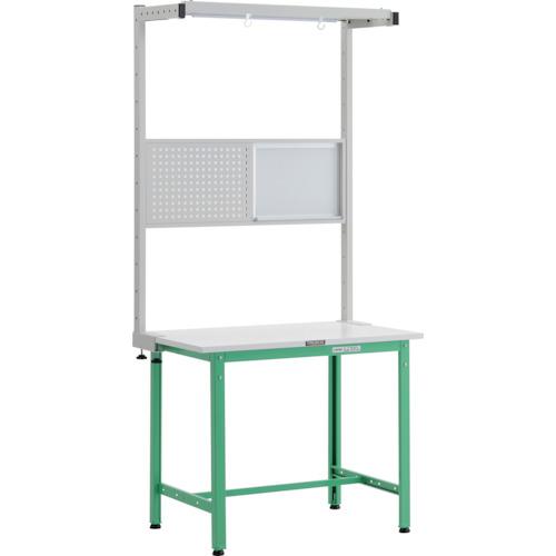 TRUSCO ( トラスコ中山 ) 軽荷重作業台(300kg)AE型 900X600XH1948(全高) ツールハンガーフルセット付 ヤンググリーン色 ( AE-0960THFS YG )