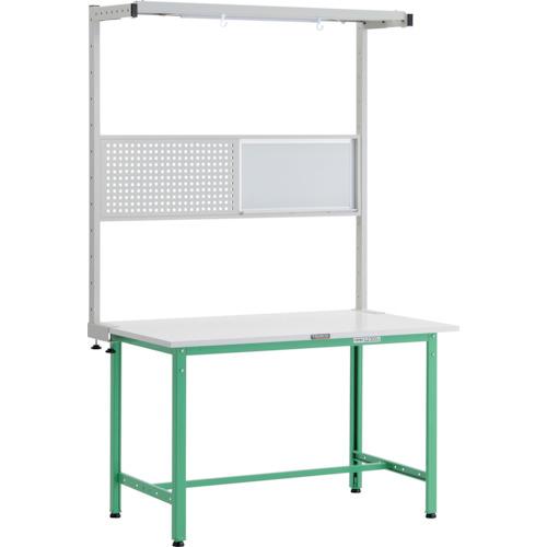 TRUSCO ( トラスコ中山 ) 軽荷重作業台(300kg)AE型 1200X750XH1948(全高) ツールハンガーフルセット付 ヤンググリーン色 ( AE-1200THFS YG )