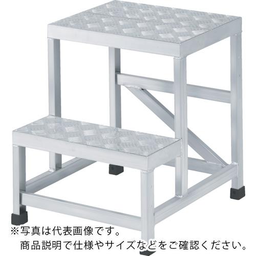 TRUSCO ( トラスコ中山 ) アルミ製溶接一体構造型作業台 二段縞板タイプ(完成品) W500×D600×H500 ( WTDBC2-5650 )