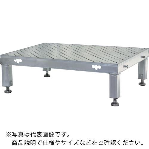TRUSCO ( トラスコ中山 ) 連結式アルミステップ(凸板タイプ)600X450 高さ250~280 ( TASP-64T )