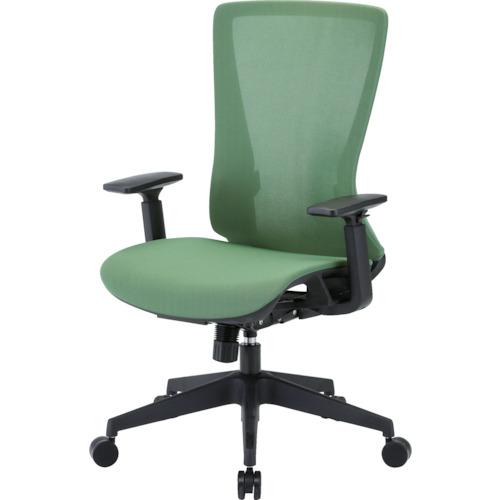 TRUSCO ( トラスコ中山 ) ハイバックメッシュチェア 肘付 緑であること ( TMCC-GR )
