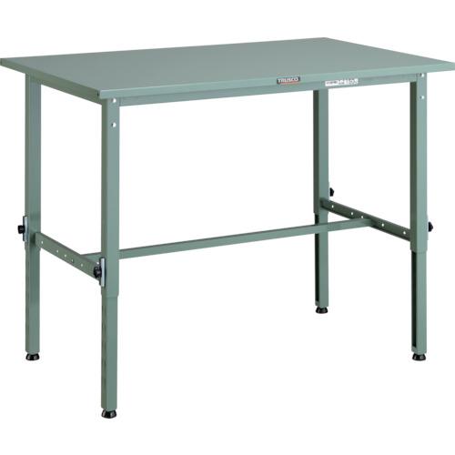 TRUSCO ( トラスコ中山 ) 軽荷重作業台高さ調節式(150kg)AEM型 1200X750XH650~950 基本タイプ グリーン色 ( SAEM-1200 (ｽﾁｰﾙﾃﾝﾊﾞﾝ) )