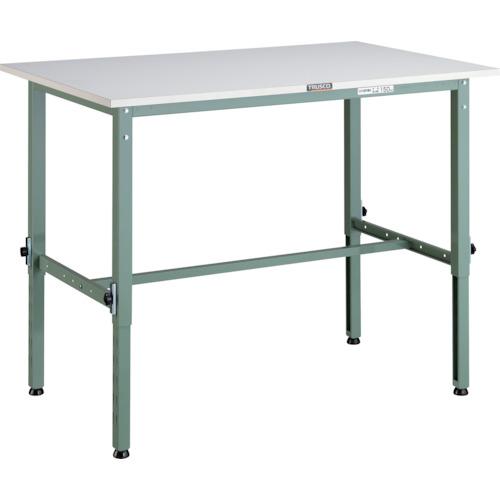 TRUSCO ( トラスコ中山 ) 軽荷重作業台高さ調節式(150kg)AEM型 900X600XH650~950 基本タイプ グリーン色 ( AEM-0960 (ﾎﾟﾘｹｼｮｳﾃﾝﾊﾞﾝ) )