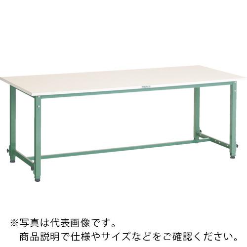 TRUSCO ( トラスコ中山 ) 軽荷重作業台高さ調節式(150kg)AEM型 1500X750XH650~950 基本タイプ グリーン色 ( AEM-1500 (ﾎﾟﾘｹｼｮｳﾃﾝﾊﾞﾝ) )