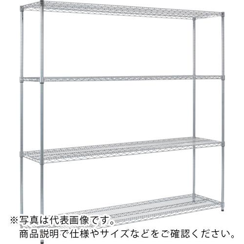 TRUSCO ( トラスコ中山 ) ステンレス製メッシュラック H1838XW905XD457 4段 ( TSM-6344 )