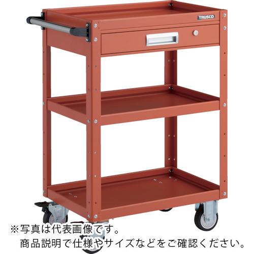 TRUSCO ( トラスコ中山 ) ツールワゴン イーグルワゴン 600X400XH880 引出付 ウレタン車輪 オレンジ ( EGW-963VU-OROR )