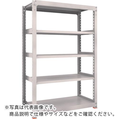 TRUSCO ( トラスコ中山 ) スチールラック M3型中量棚 1800X471XH1800 5段 単体 免震樹脂ベース付 ネオグレー ( M3-6655-SFC NG )