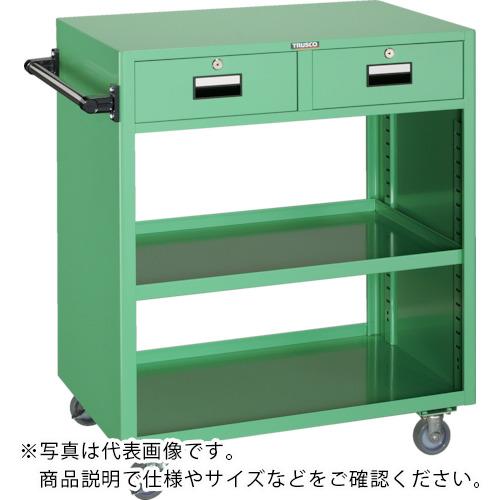 TRUSCO ( トラスコ中山 ) 手道具手押し車 750X500XH880 引出付 青少年緑であること ( NTS-402N-YG )